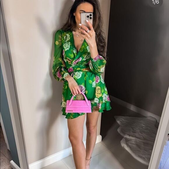 ZARA FLORAL PRINT DRESS Size S - Picture 6 of 10